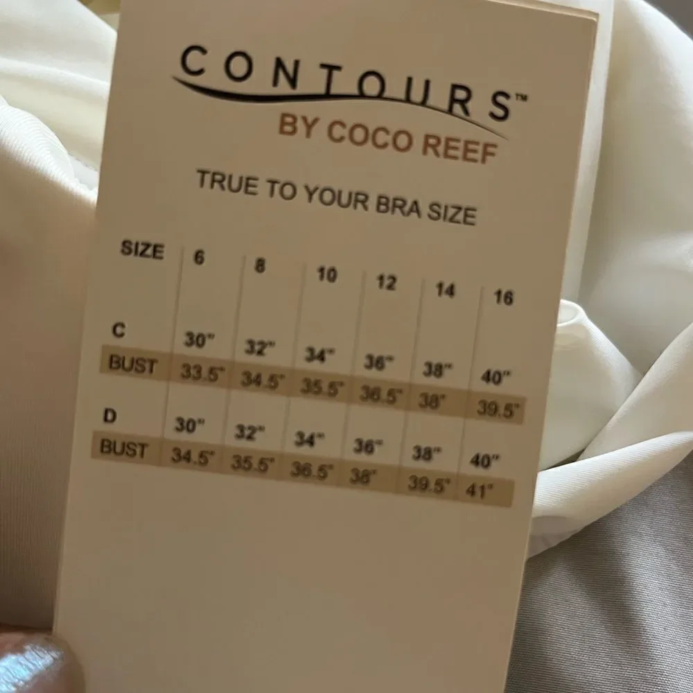 NWT- Contours by Coco Reef Brilliance Halter Bra Sized One Piece Swimsuit - Picture 15 of 15